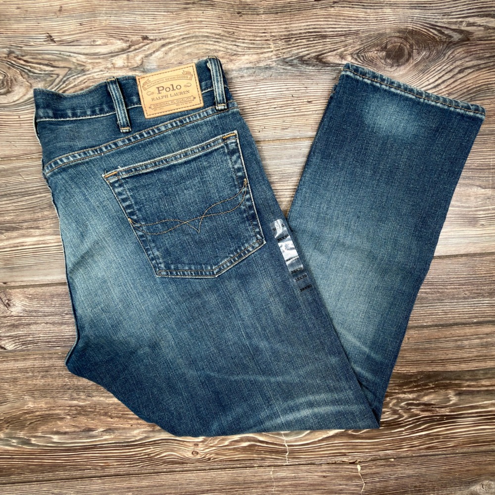 Polo Ralph Lauren Mens Size 38x30 Sullivan Slim Jeans Blue Medium Wash